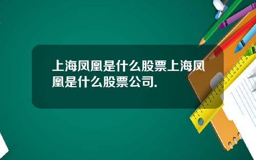 上海凤凰是什么股票上海凤凰是什么股票公司.