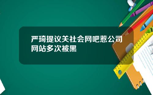 严琦提议关社会网吧惹公司网站多次被黑