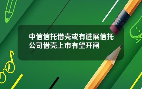 中信信托借壳或有进展信托公司借壳上市有望开闸