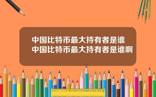 中国比特币最大持有者是谁中国比特币最大持有者是谁啊