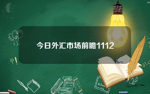 今日外汇市场前瞻1112