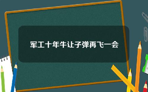 军工十年牛让子弹再飞一会