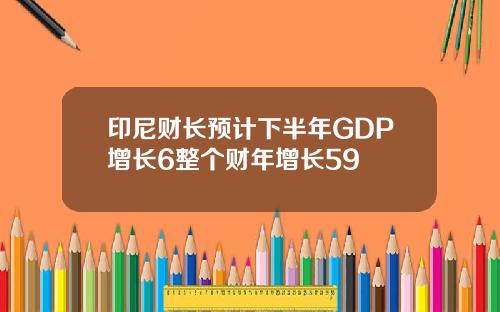 印尼财长预计下半年GDP增长6整个财年增长59