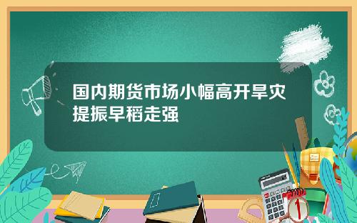 国内期货市场小幅高开旱灾提振早稻走强