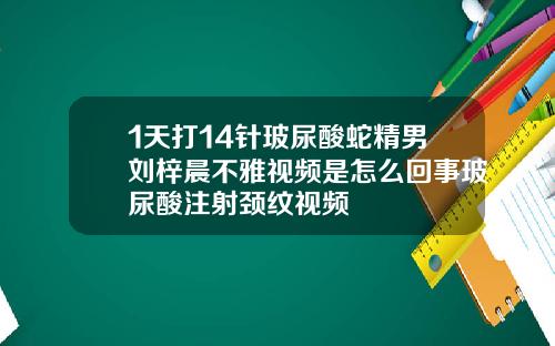 1天打14针玻尿酸蛇精男刘梓晨不雅视频是怎么回事玻尿酸注射颈纹视频