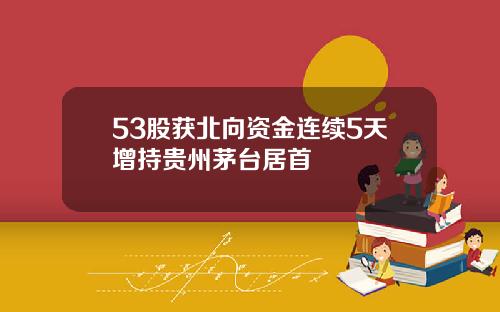 53股获北向资金连续5天增持贵州茅台居首