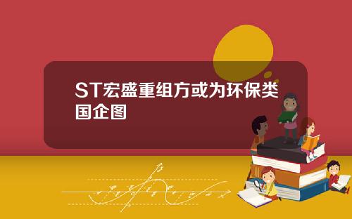 ST宏盛重组方或为环保类国企图