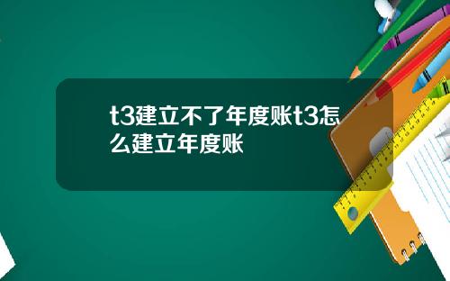 t3建立不了年度账t3怎么建立年度账