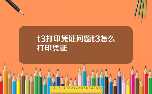 t3打印凭证问题t3怎么打印凭证