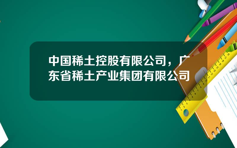 中国稀土控股有限公司，广东省稀土产业集团有限公司