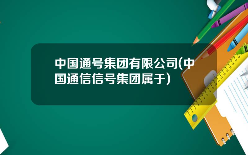 中国通号集团有限公司(中国通信信号集团属于)