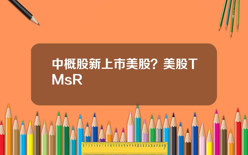 中概股新上市美股？美股TMsR