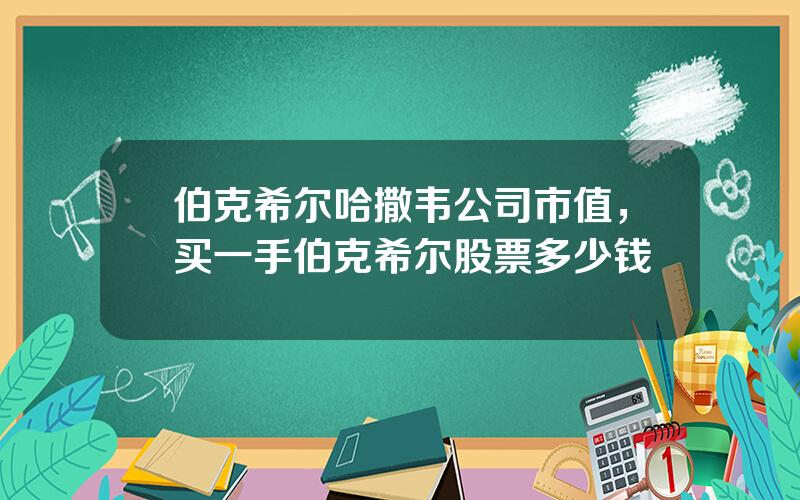 伯克希尔哈撒韦公司市值，买一手伯克希尔股票多少钱