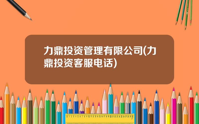 力鼎投资管理有限公司(力鼎投资客服电话)