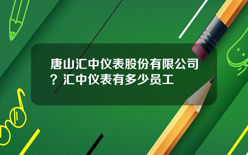 唐山汇中仪表股份有限公司？汇中仪表有多少员工