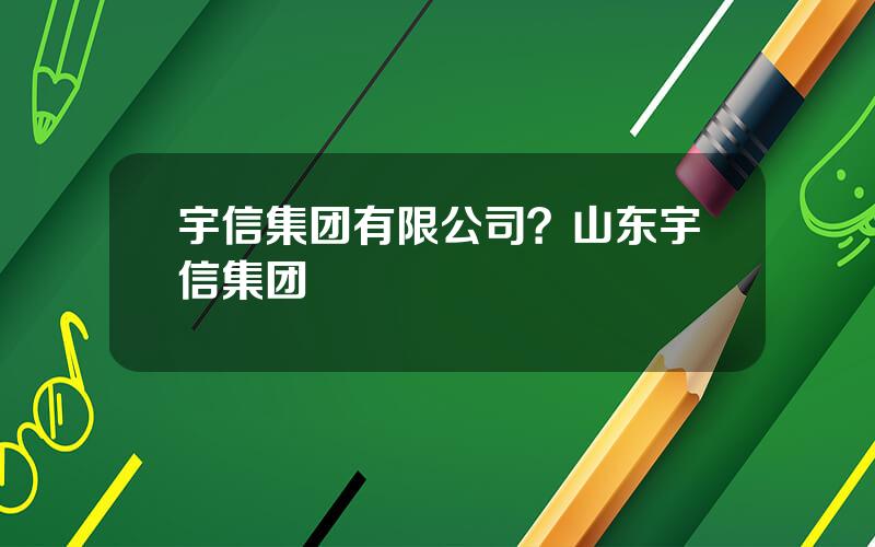 宇信集团有限公司？山东宇信集团