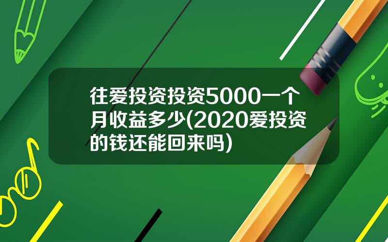 往爱投资投资5000一个月收益多少(2020爱投资的钱还能回来吗)