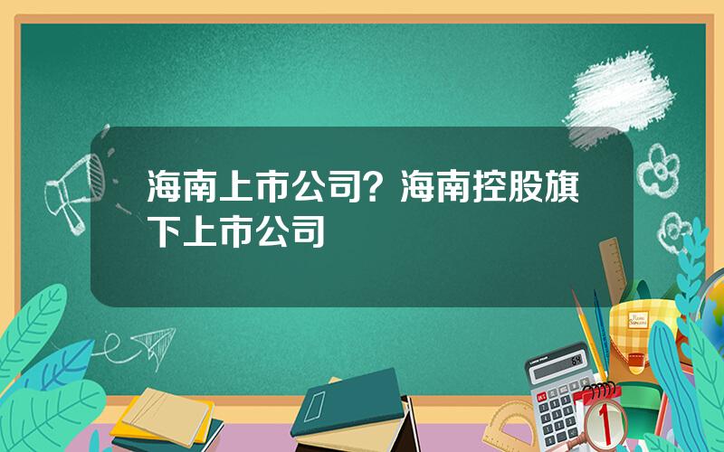 海南上市公司？海南控股旗下上市公司