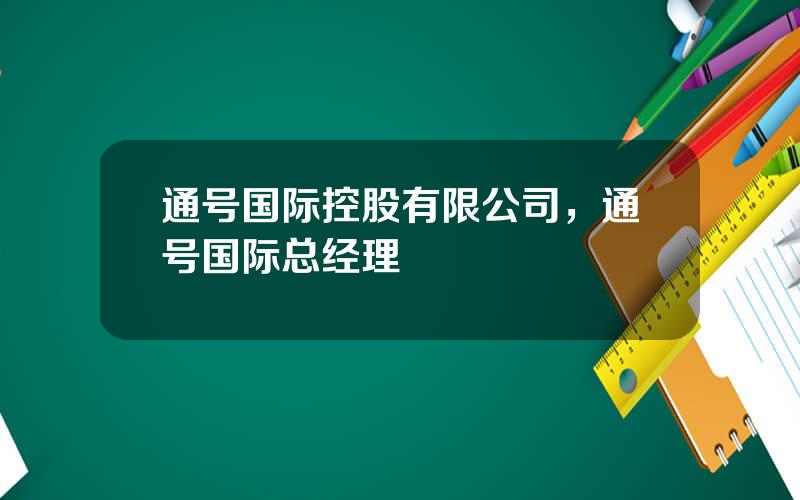 通号国际控股有限公司，通号国际总经理